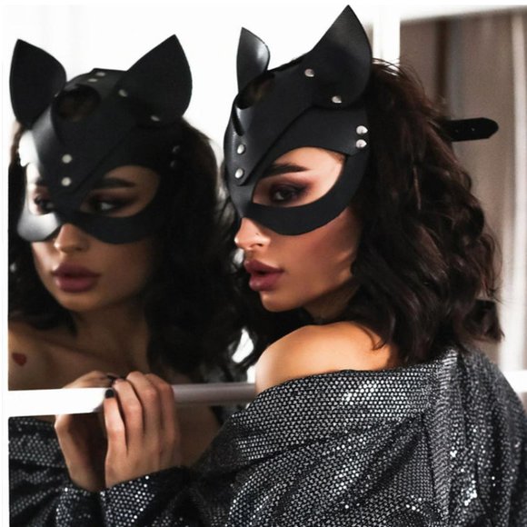 Leather Cat Mask - Picture 4 of 5